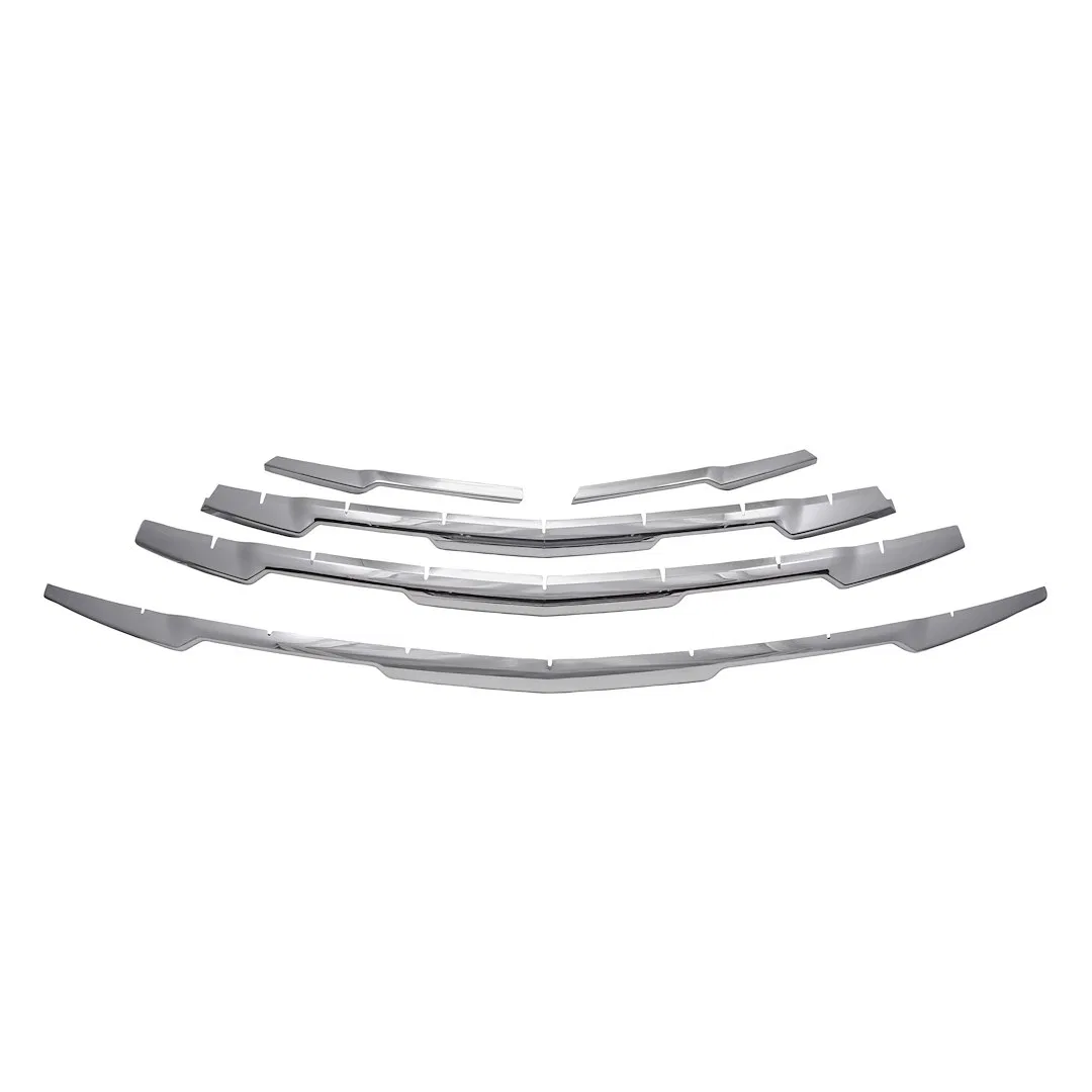 GI180 – COAST2COAST Grille Insert, Overlay Bar Style 5 Piece Without Emblem Cutout Chrome Plated ABS Plastic